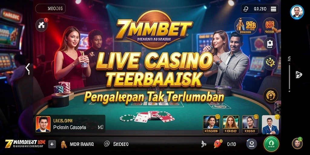 Tampilan gameplay yang menarik dari 7MMBET, menyajikan pengalaman Live Casino yang realistis.