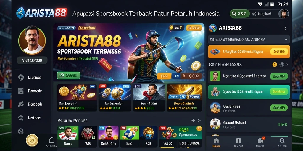 Tampilan utama ARISTA88 dengan pilihan taruhan olahraga yang menarik.