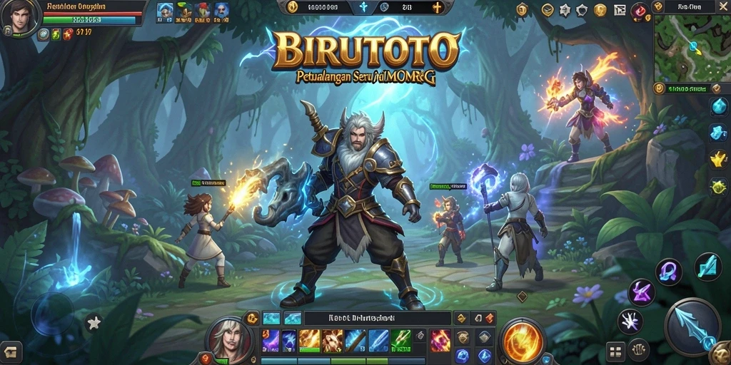 Tangkapan layar BIRUTOTO menampilkan aksi seru dalam dunia MMORPG.