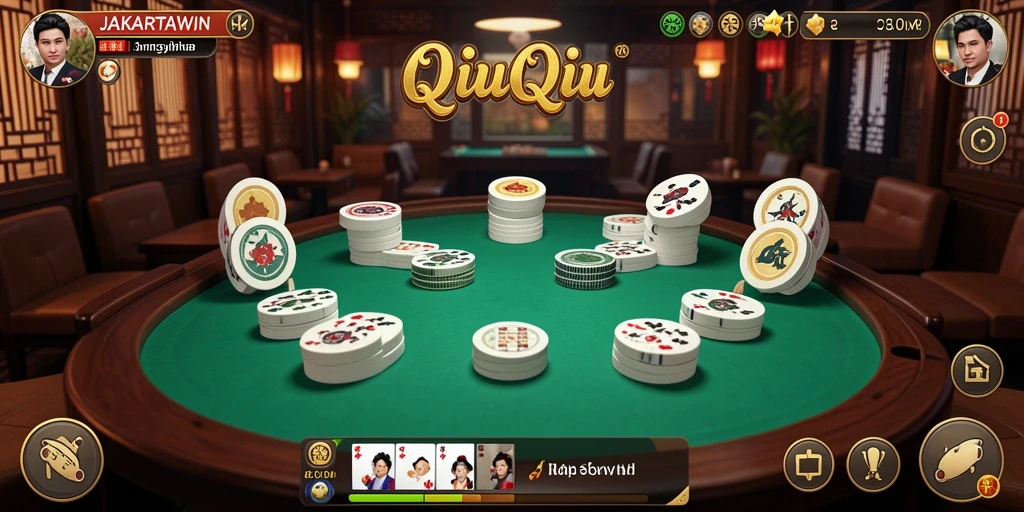 Tampilan seru dalam gameplay QiuQiu JAKARTAWIN.