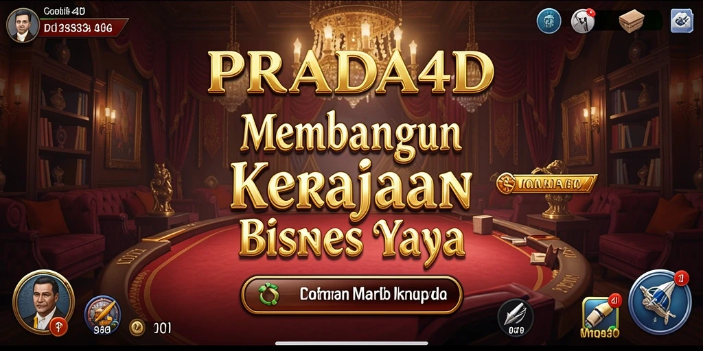 Screenshot gameplay Tycoon PRADA4D menampilkan suasana sibuk bisnis.