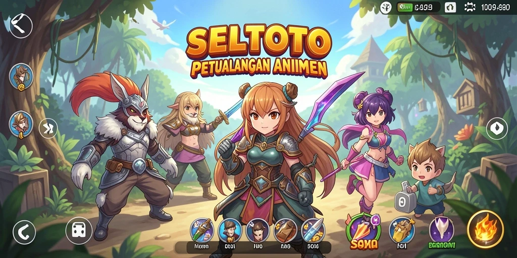 Tampilan gameplay SELTOTO yang seru dan menarik dalam dunia Anime.