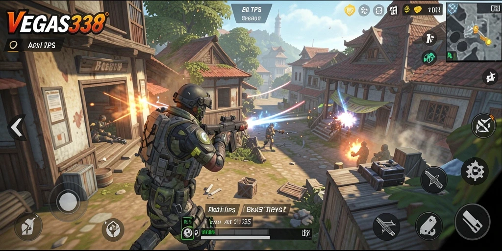 Tampilan gameplay menegangkan dalam VEGAS338 yang penuh aksi.