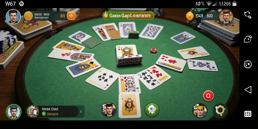 Tampilan gameplay Gaple yang seru dan interaktif di W67.