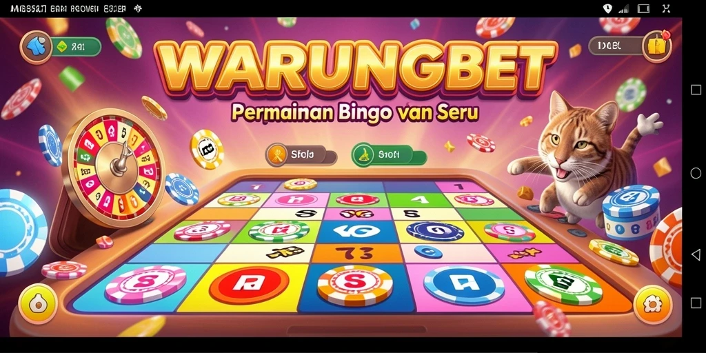 Tampilan gameplay seru dalam WARUNGBET yang menyajikan Bingo.